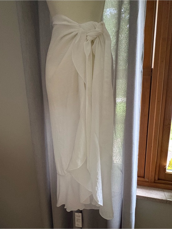 Cupshe Other - NWT Cupshe Sheer Ruffled Wrap Maxi Cover-Up Sarong OSFM Resortwear